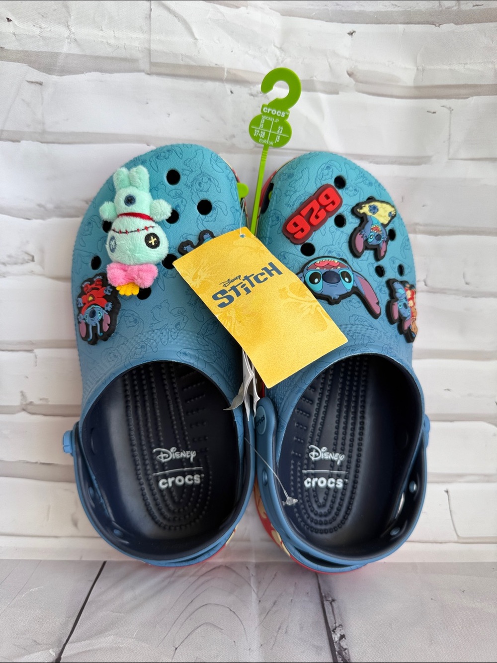 CROCS Kids Blue Disney Stitch Clogs with Character Jibbitz